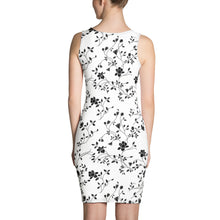 Load image into Gallery viewer, Floral Black and White Sublimation Cut & Sew Dress