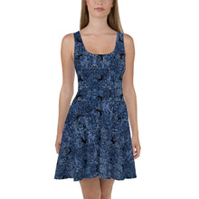 Load image into Gallery viewer, Dark Blue - Unique Horn Skater Dress