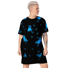 Load image into Gallery viewer, Madam Butterfly - blue BF - T-shirt dress