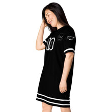 Load image into Gallery viewer, NR 10 - Super Sister League - Black T-shirt dress