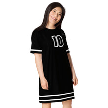 Load image into Gallery viewer, NR 10 - Super Sister League - Black T-shirt dress