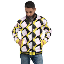Load image into Gallery viewer, ZIZZAG - Black & Yellow & Rosa Unisex Bomber Jacket