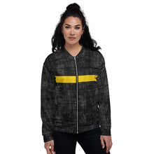 Load image into Gallery viewer, Trip - Black and Yellow - Unisex Bomber Jacket