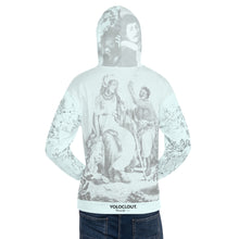 Load image into Gallery viewer, SOLACE - Yoloclout. Fine Art Fit - Light Blue Unisex Hoodie