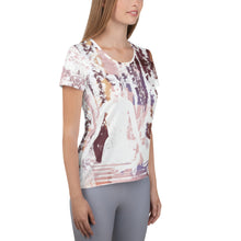 Load image into Gallery viewer, FREE STYLE - All-Over Print Women's Athletic T-shirt