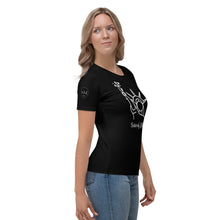 Load image into Gallery viewer, SISTER OF LIBERTY - SSL - Black Women's T-shirt