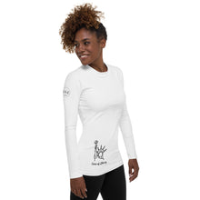 Load image into Gallery viewer, SISTER OF LIBERTY - SSL - White Women's Rash Guard