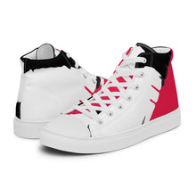Load image into Gallery viewer, FOOT PRINT - Don't Stand here! YC - Men’s high top canvas shoes