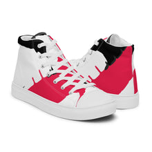 Load image into Gallery viewer, FOOT PRINT - Don't Stand here! YC - Men’s high top canvas shoes