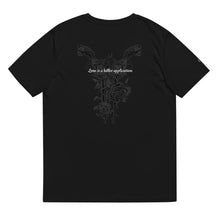 Load image into Gallery viewer, LIAKA (Love is a killer application) Yoloclout/Decipher Black Unisex organic cotton t-shirt