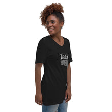 Load image into Gallery viewer, LIAKA (Love is a killer application) Black Unisex Short Sleeve V-Neck T-Shirt
