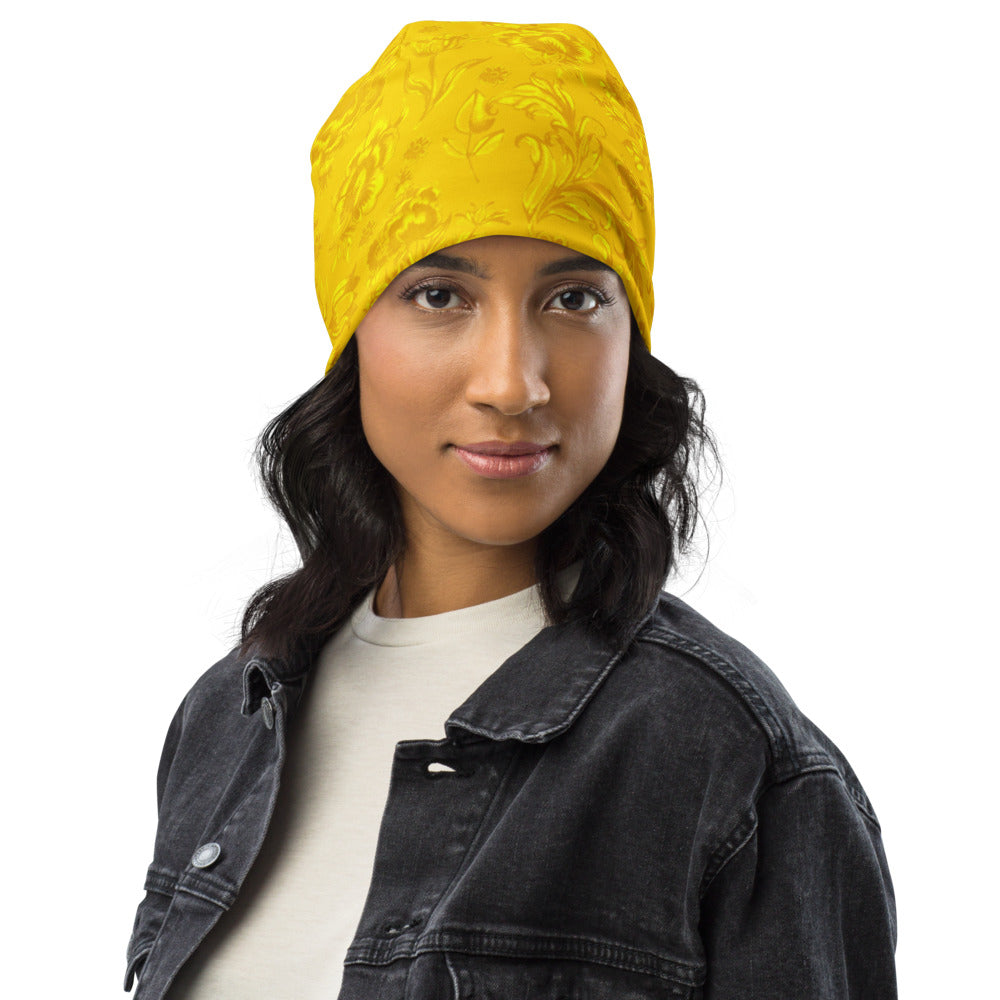 Floral Yellow  - Floral Fit - Beanie