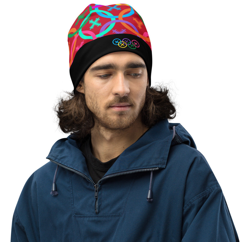 OLYMPIC PRIDE - Transit. Red Brown Beanie