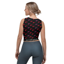 Load image into Gallery viewer, Love Guns - LIAKA (Love is a killer app) Black Crop Top
