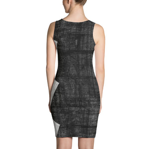 Freestyle Black and Grey Squares Sublimation Cut & Sew Dress