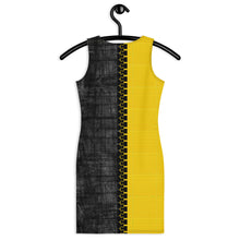 Load image into Gallery viewer, Zipper Dress - Black an Yellow - Sublimation Cut &amp; Sew Dress
