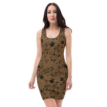 Load image into Gallery viewer, Floral Brown Sublimation Cut &amp; Sew Dress
