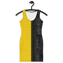 Load image into Gallery viewer, Zipper Dress - Black an Yellow - Sublimation Cut &amp; Sew Dress
