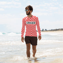 Load image into Gallery viewer, CRAZZ - RED STRIPES Men&#39;s Rash Guard
