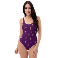 Load image into Gallery viewer, TREEDEES - Eggplant - One-Piece Swimsuit
