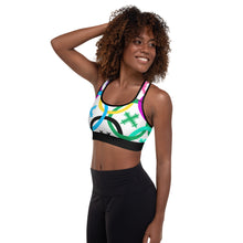 Load image into Gallery viewer, Olympic Pride - Multicolour Padded Sports Bra
