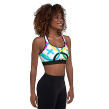 Load image into Gallery viewer, Olympic Pride - Multicolour Padded Sports Bra
