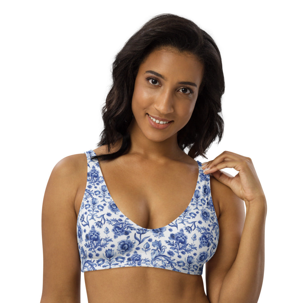 DUTCH BLUES - Recycled padded bikini top