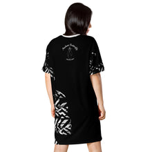 Load image into Gallery viewer, Madam Butterfly - Black T-shirt dress
