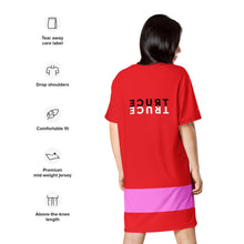 Load image into Gallery viewer, TRUCE - Alizarin - T-shirt dress - TJOOK design
