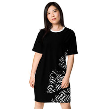 Load image into Gallery viewer, Madam Butterfly - Black T-shirt dress
