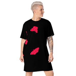 Madam Butterfly - red and black BF - Yoloclout. T-shirt dress