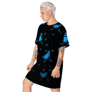 Madam Butterfly - blue BF - T-shirt dress