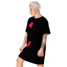 Load image into Gallery viewer, Madam Butterfly - red and black BF - Yoloclout. T-shirt dress
