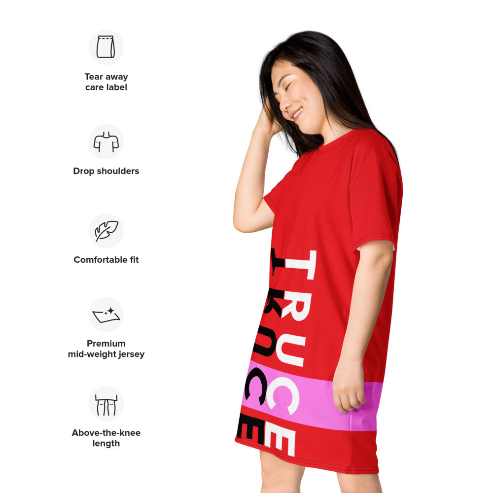 TRUCE - Alizarin - T-shirt dress - TJOOK design