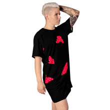 Load image into Gallery viewer, Madam Butterfly - red and black BF - Yoloclout. T-shirt dress
