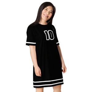 NR 10 - Super Sister League - Black T-shirt dress