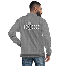 Load image into Gallery viewer, CODECODE - Light Grey Unisex Bomber Jacket
