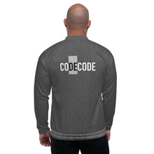 Load image into Gallery viewer, CODECODE - Dark Grey Unisex Bomber Jacket
