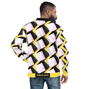 ZIZZAG - Black & Yellow & Rosa Unisex Bomber Jacket