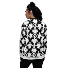 Load image into Gallery viewer, SUPER SISTER LEAGUE - Black Cross - Unisex Bomber Jacket
