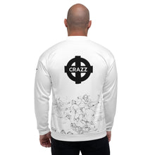 Load image into Gallery viewer, CRAZZ - White - Unisex Bomber Jacket
