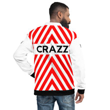 Load image into Gallery viewer, CRAZZ - RED STRIPES - Unisex Bomber Jacket
