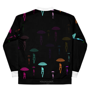 Hanging from Heaven - Black & Color - Unisex Bomber Jacket