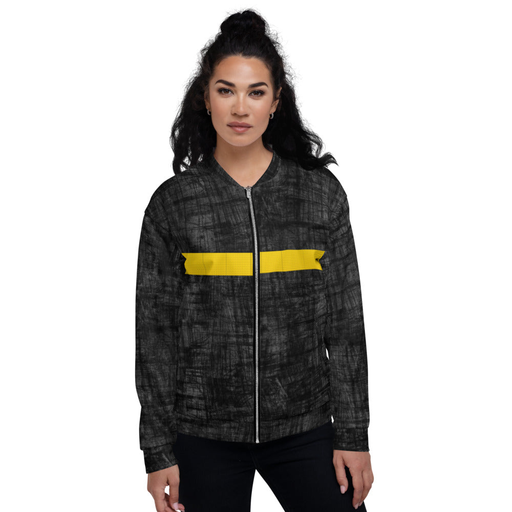 Trip - Black and Yellow - Unisex Bomber Jacket