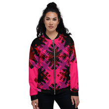 Load image into Gallery viewer, SUPER SISTER LEAGUE - Pink Multi Cross - Unisex Bomber Jacket
