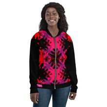 Load image into Gallery viewer, SUPER SISTER LEAGUE - Pink Multi Cross - Unisex Bomber Jacket
