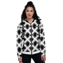 Load image into Gallery viewer, SUPER SISTER LEAGUE - White Cross - Unisex Bomber Jacket
