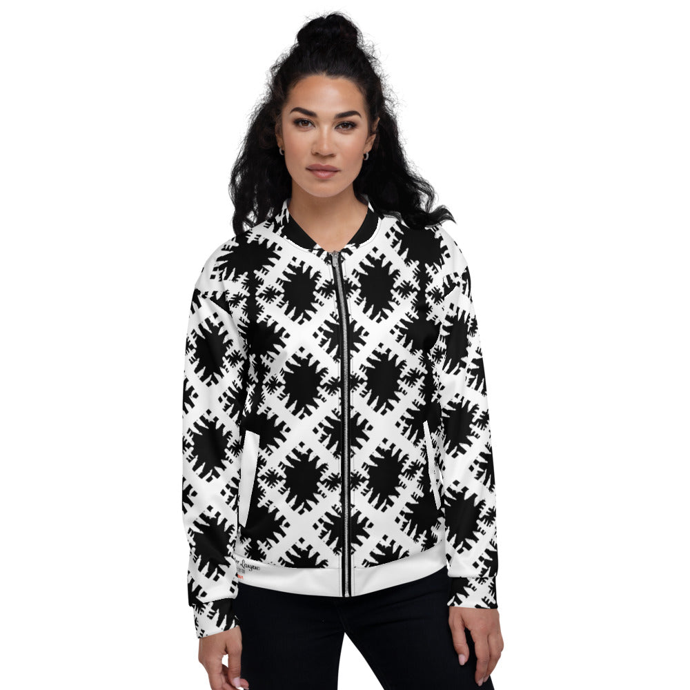 SUPER SISTER LEAGUE - White Cross - Unisex Bomber Jacket