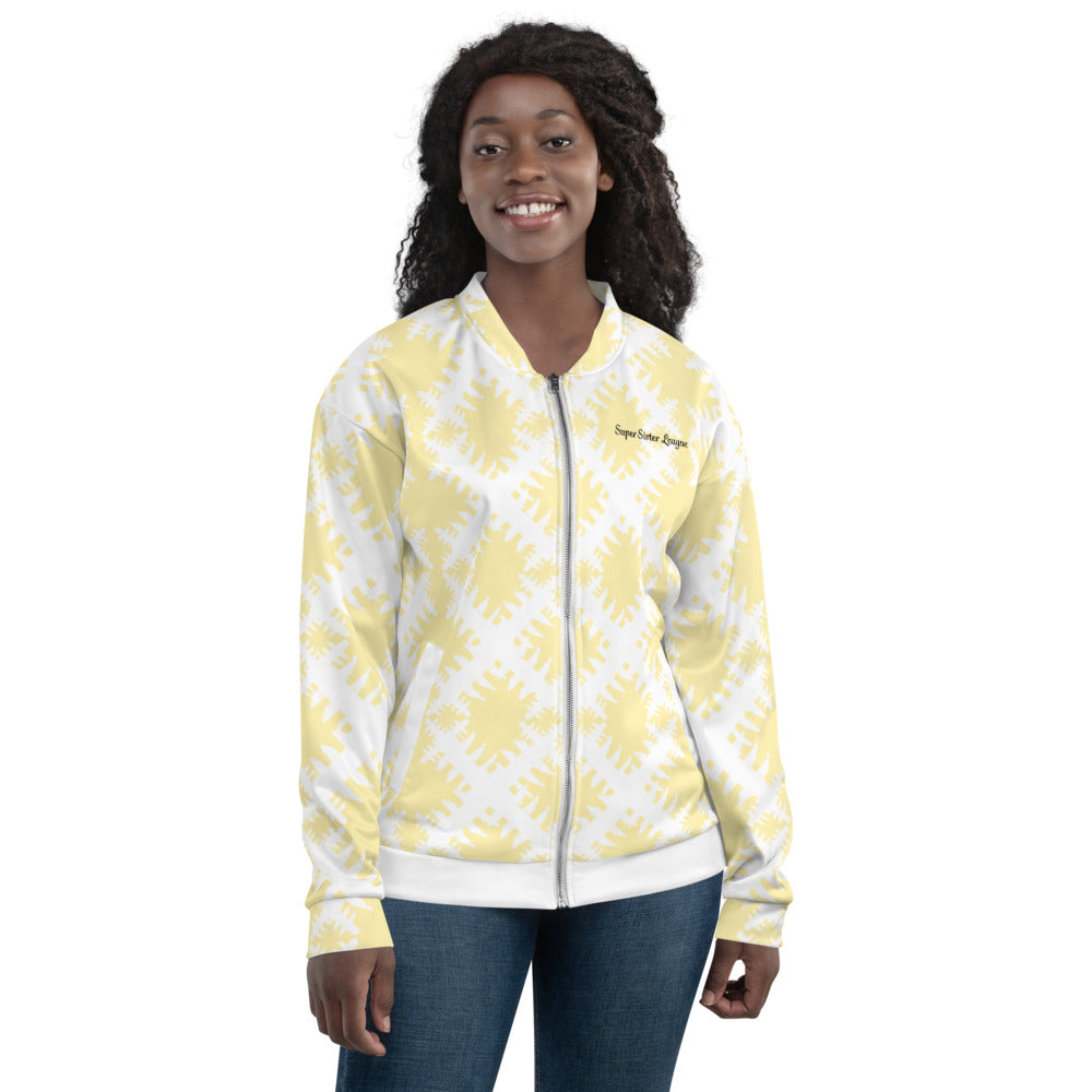 SUPER SISTER LEAGUE - Light Yellow - Unisex Bomber Jacket