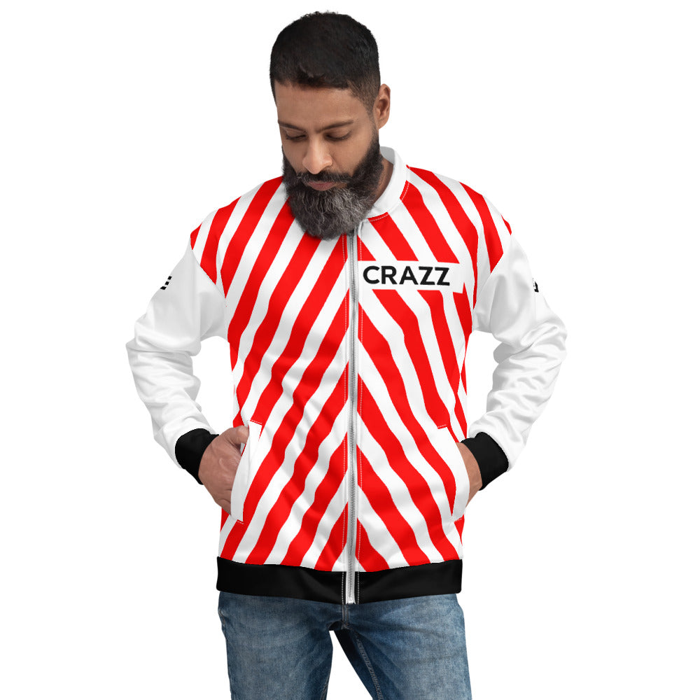 CRAZZ - RED STRIPES - Unisex Bomber Jacket